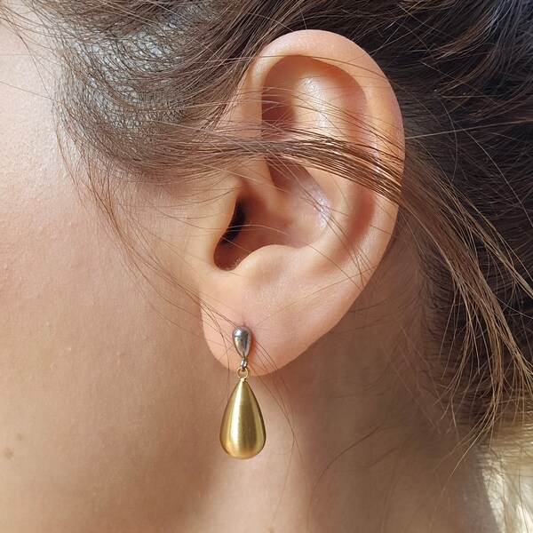 18k Gold Filled Drop earrings, gold and silver earrings, minimalist earrings, summer jewelry, trend jewelry, gift for her, dangle earrings
