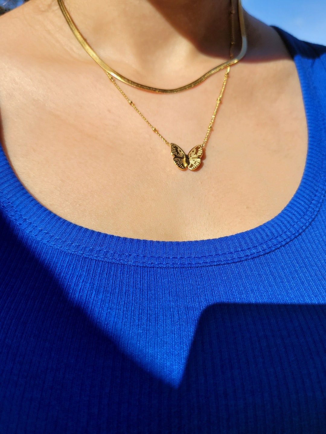 Herringbone Chain Necklace, Herringbone Choker Necklace, Dainty