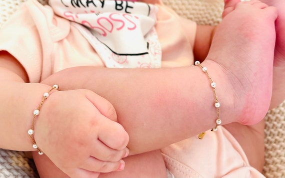 Bracelet pour petits enfants, bracelet pour enfants pendants, bracelet pour  enfants rempli dor 18 carats, bracelet pour filles, bracelet pour  tout-petits, bijoux pour enfants -  France