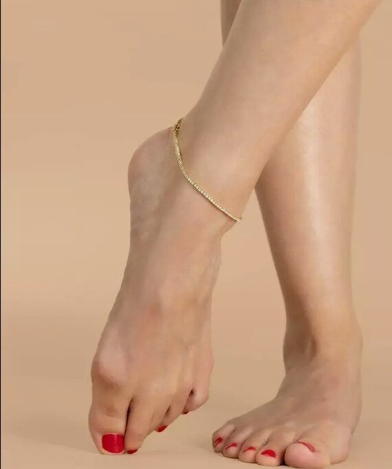 18K Gold Plated Star Charm Anklet | Anklet, Ankle bracelets, Womens fashion  jewelry