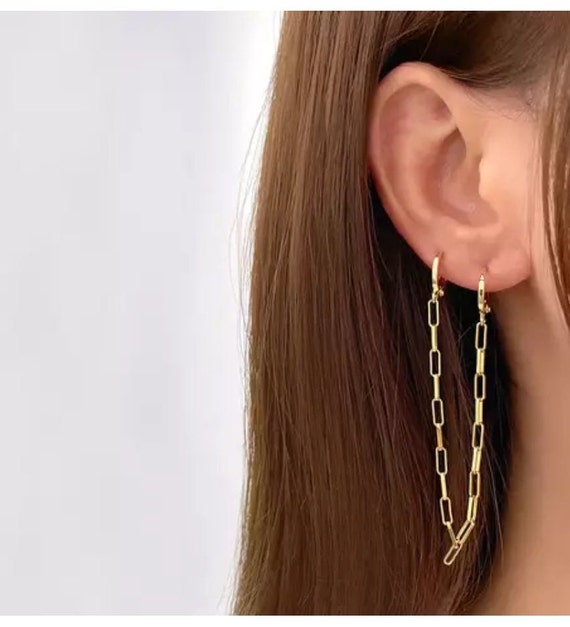 Metal Chain Earring | Metal Drop Earrings | Dangle Earrings - Vintage Gold  Color Long - Aliexpress