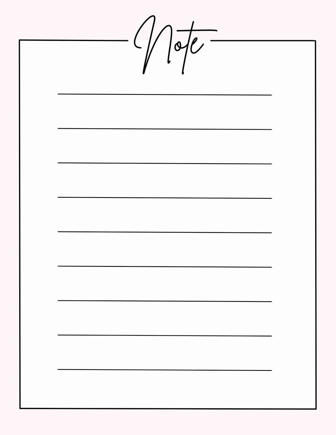 Printable Notes Template - Etsy