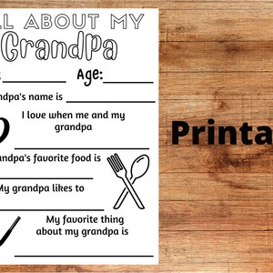 All About Grandpa Coloring Page