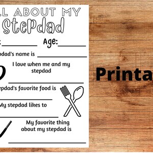 All About Stepdad Coloring Page