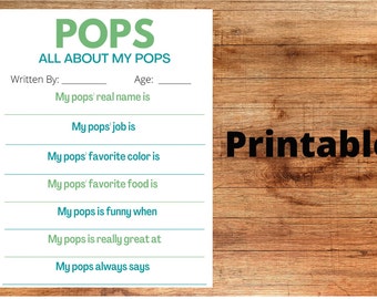 All About Pops Printable