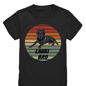 Labbi Bro, dziecięca koszulka Premium, Labrador czarna
