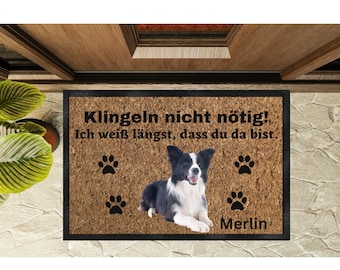 Personalized Border Collie Doormat | Beastly good door pad | Home accessory with charm | Gift idea for dog owners | Doormat