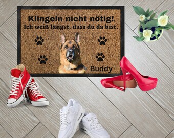 Personalized doormat with German Shepherd motif - A unique decoration for animal lovers - 60 x 40 cm