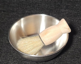 Shave brush and bowl set