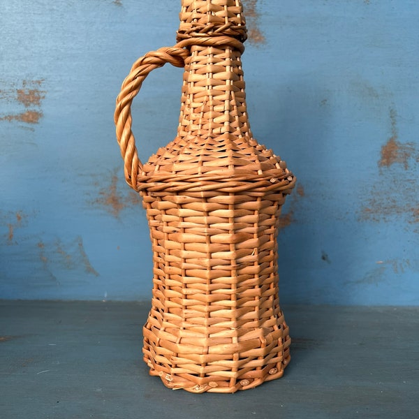 Wicker Bottle Etsy