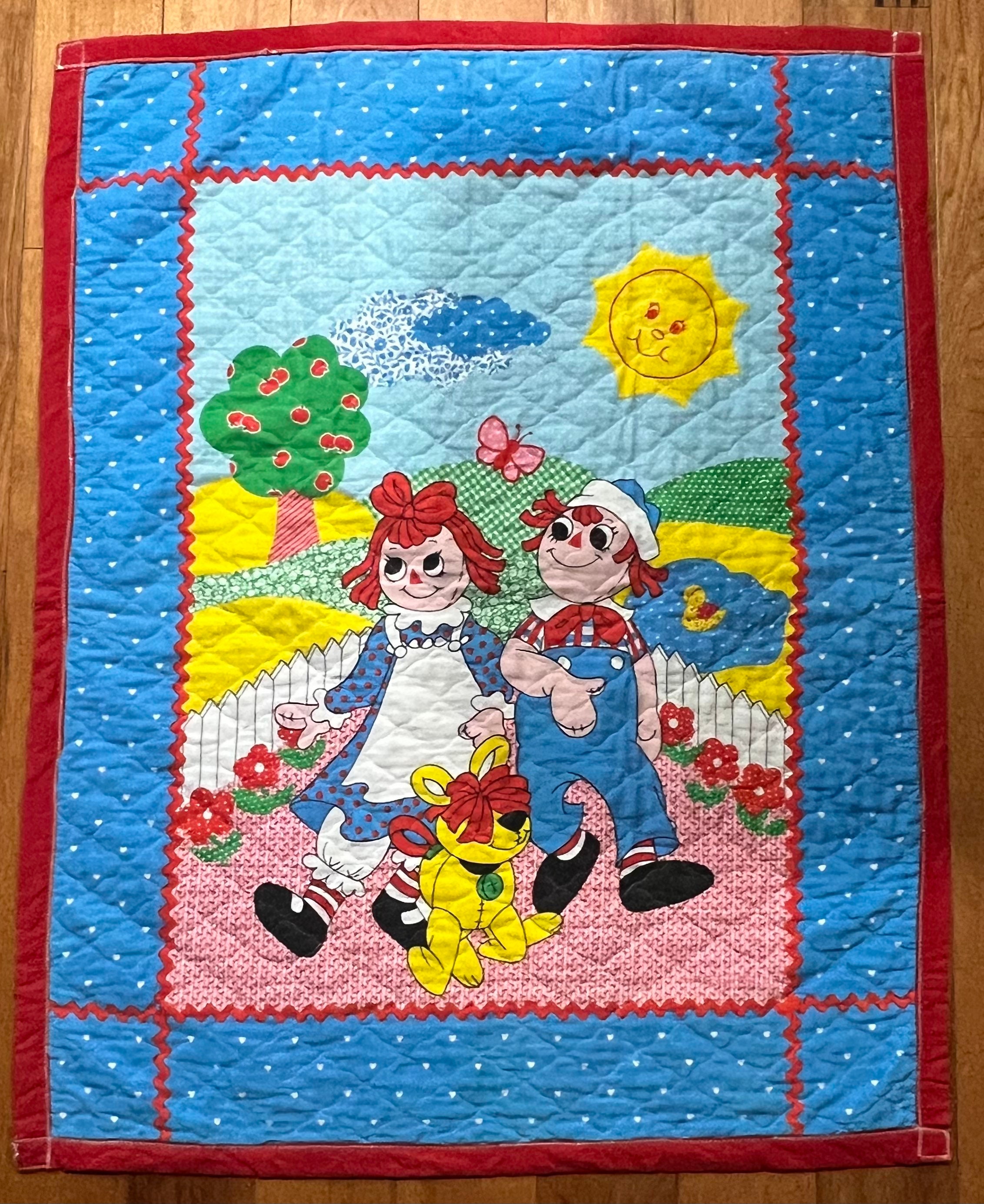 Colorful Vintage Raggedy Ann and Andy Quilt Etsy Denmark