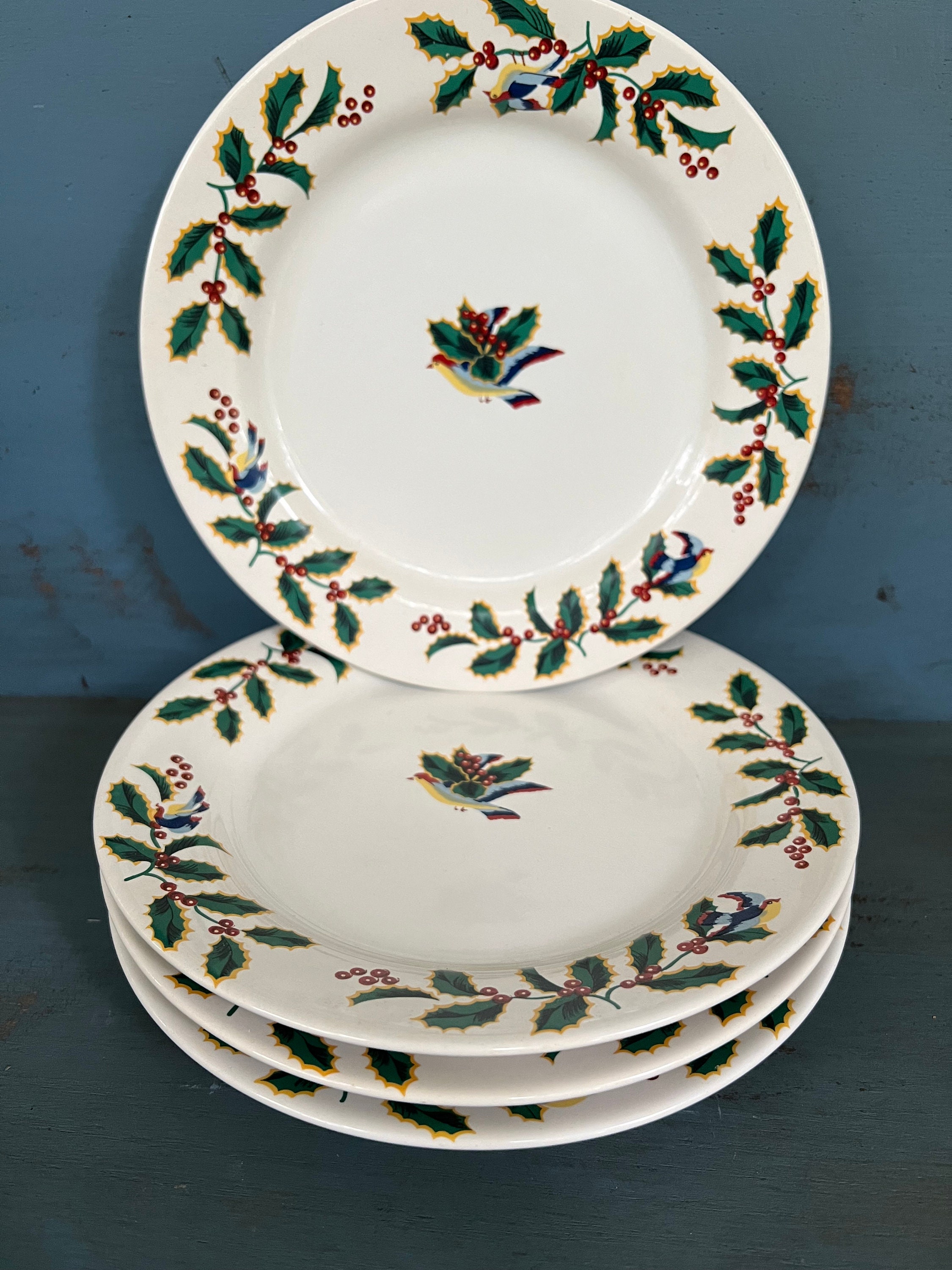 Robert Stanley Plates, 6x grateful blessed plates, white plates 8.75