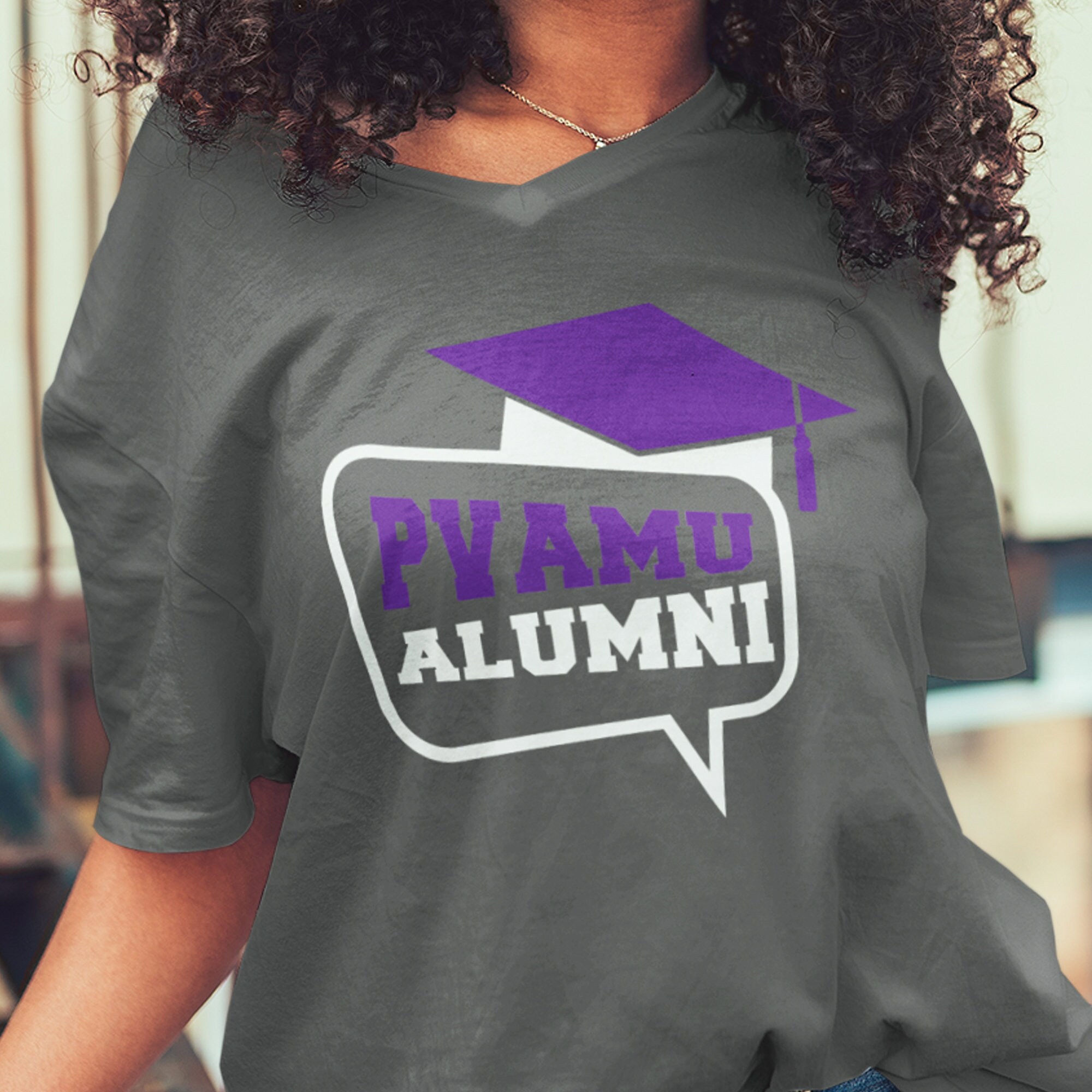 PVAMU Alumni vneck Prairie View University Panthers, PVAMU