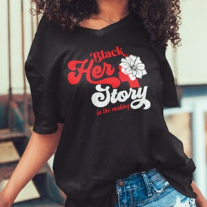 Black Herstory (V-Neck)- Delta Sigma Theta 1913 Sorority Shirt, DST Tee, Devastating Divas, Black Greek Sororities, Delta Reds Sweatshirts