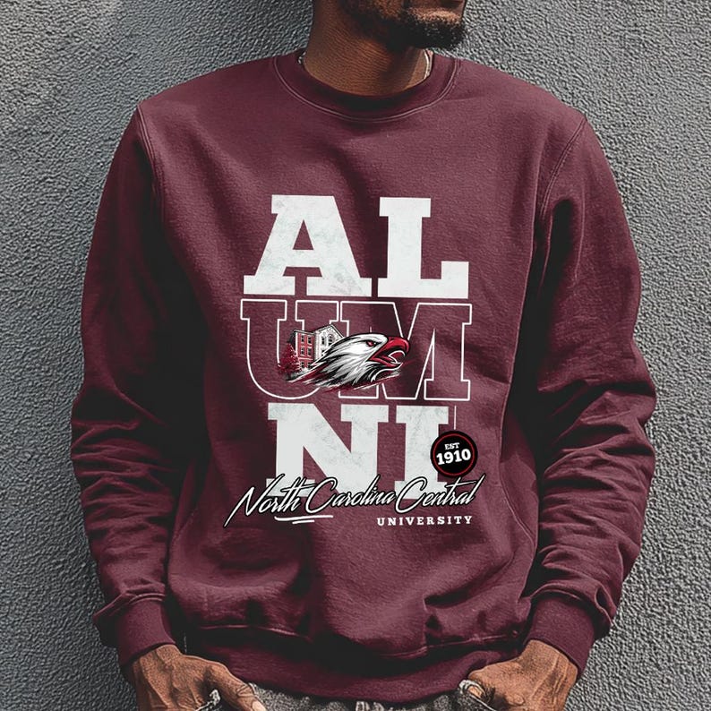 NCCU Eagles Alumni Signature Series (T-Shirt/Sweatshirt/Hoodie) North Carolina Central HBCU Homecoming and Graduation Apparel image 5