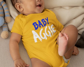 Baby Aggie (Infant Bodysuit) - North Carolina Aggie Kids, Aggie Homecoming Bodysuits, Aggie Infant Apparel, Aggie HBCU Merch, NCAT Aggies
