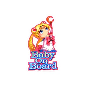Naklejka winylowa Baby on Board Sailor Kawaii Girl