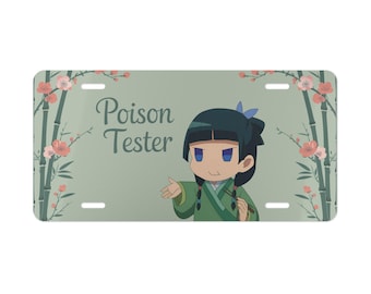Poison Tester Vanity Plate, Decorative Car Tag, Custom License Plate, Fun Gift for Drivers, Quirky Décor, Unique Personalized Plate