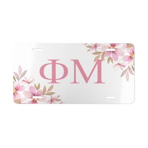 Phi Mu Sorority License Plate