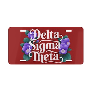 Delta Sigma Theta 1913 Vanity Plate | Personalized License Plate for Delta Sigma Theta | Gift for Sorority Sisters, Car Accessories, Unique