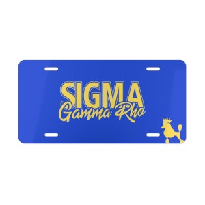 Sigma Gamma Rho Sorority 1922 Poodle Vanity Car License Plate