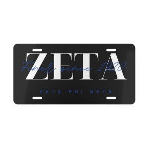 Zeta Phi Beta Sorority 1920 License Plate