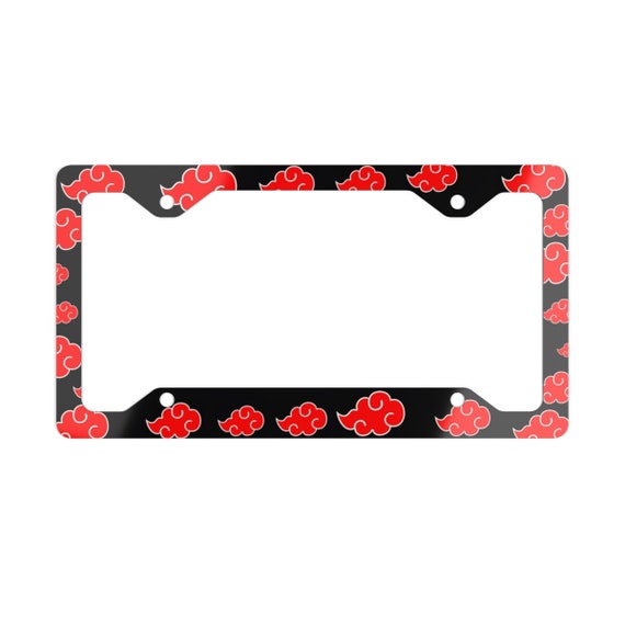 Anime License Plate Cover Frame Metal Car Plate Car Decorative with Screw  Caps Cover Set2pcs  Amazonin Car  Motorbike