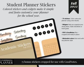 Student Planner Stickers