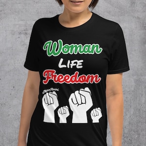Woman Life Freedom Unisex Shirt | Zan Zendegi Azadi T-shirt, Mahsa Amini Iran Protest Support, Mard Mihan Abadi graphic tee