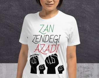 Camiseta Mahsa Amini Zan Zendegi Azadi, camiseta de apoyo a la protesta iraní, camiseta gráfica Woman Life Freedom, Be their voice
