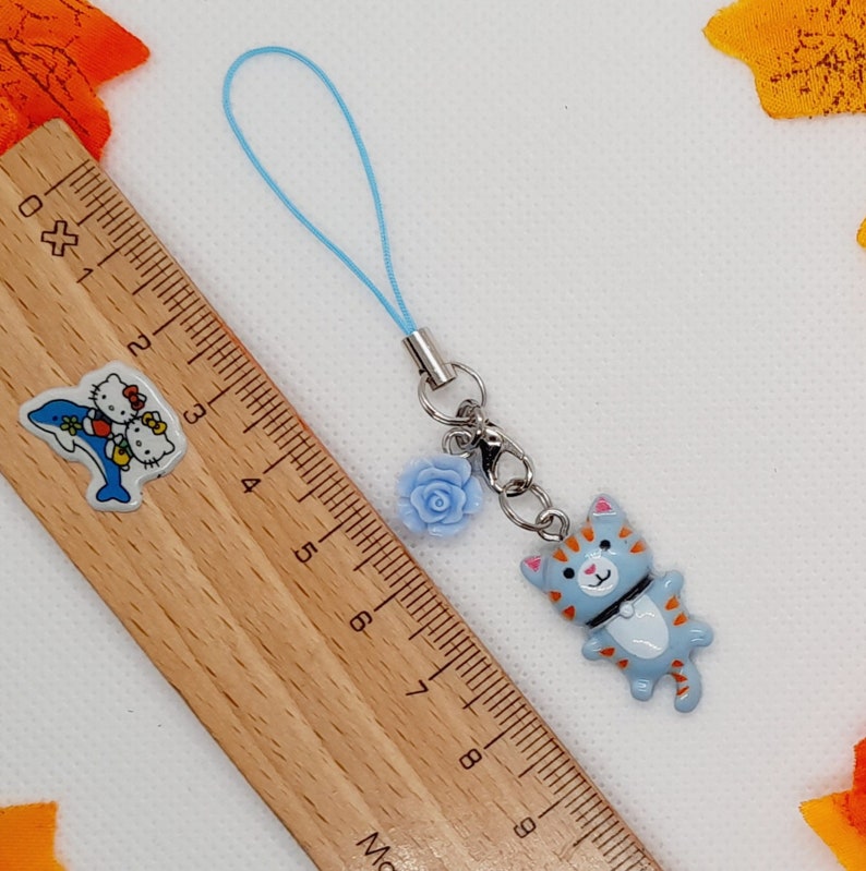 Kätzchen Schlüsselanhänger, Kawaii Handyanhänger, Mitbringsel, MP3 Charm Anhänger Bild 7