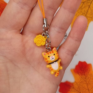 Kätzchen Schlüsselanhänger, Kawaii Handyanhänger, Mitbringsel, MP3 Charm Anhänger Bild 5