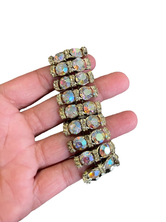 Mid century Multi colored stone bracelet - image 1