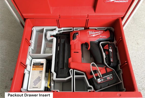 Packout Drawer Insert for M18 Brad Nailer 18 Guage