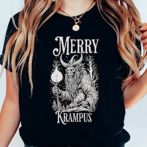Merry Krampus Shirt,Retro Krampus Shirt Vintage, Krampus Shirt, Horror Krampus Christmas tee