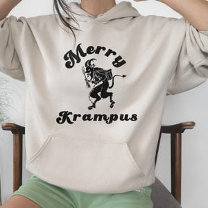 Krampus Christmas Hoodie , Sarcastic Funny Christmas Shirt, Dark Horror,  Dark Humor, Spooky Christmas Sweatshirt, Horror Movie Gift