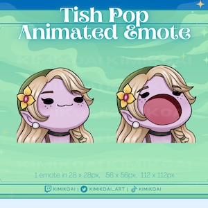 Palia Tish Pop Animated Emote for Twitch, Discord, Youtube