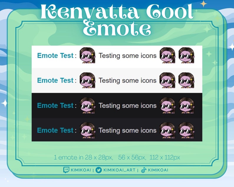 Palia Kenyatta Cool, Sunglasses, Emote for Twitch Etsy Palia Kenyatta Cool, Sunglasses, Emote for Twitch Etsy