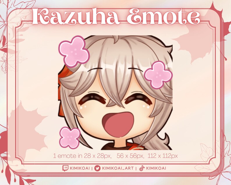 Genshin Impact Kazuha Happy Flower Emote, Twitch, Discord, Youtube