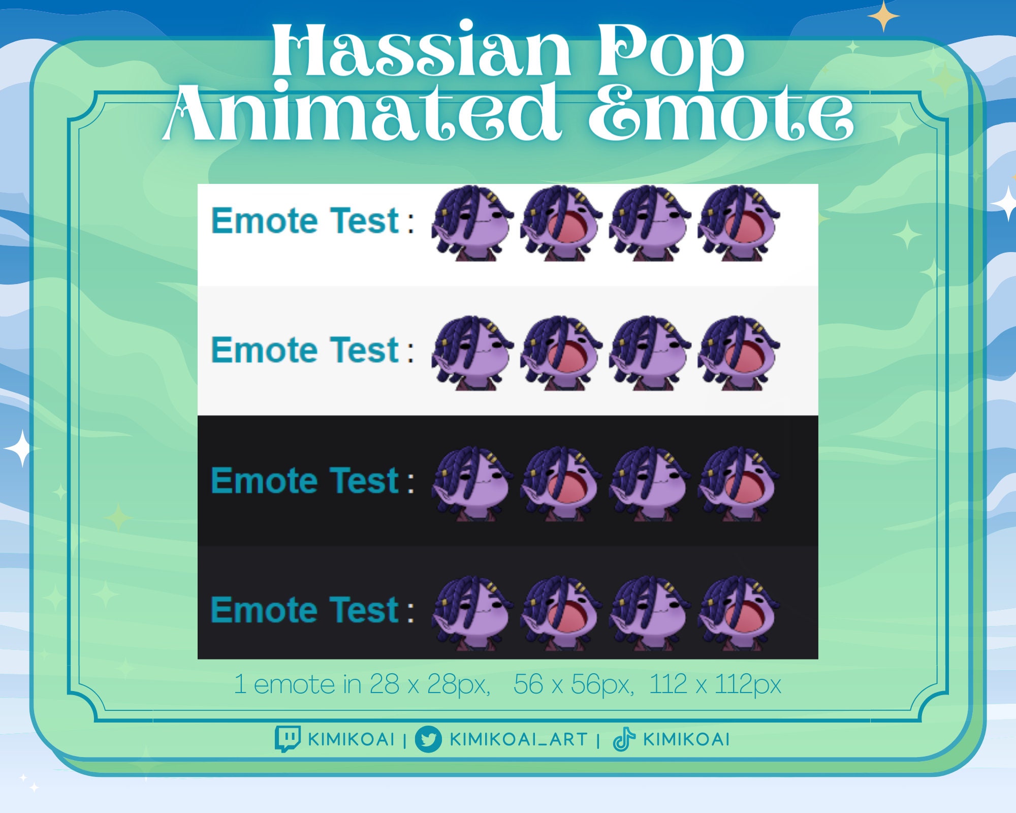 Palia Hassian Pop Animated Emote for Twitch, Discord, Youtube - Etsy