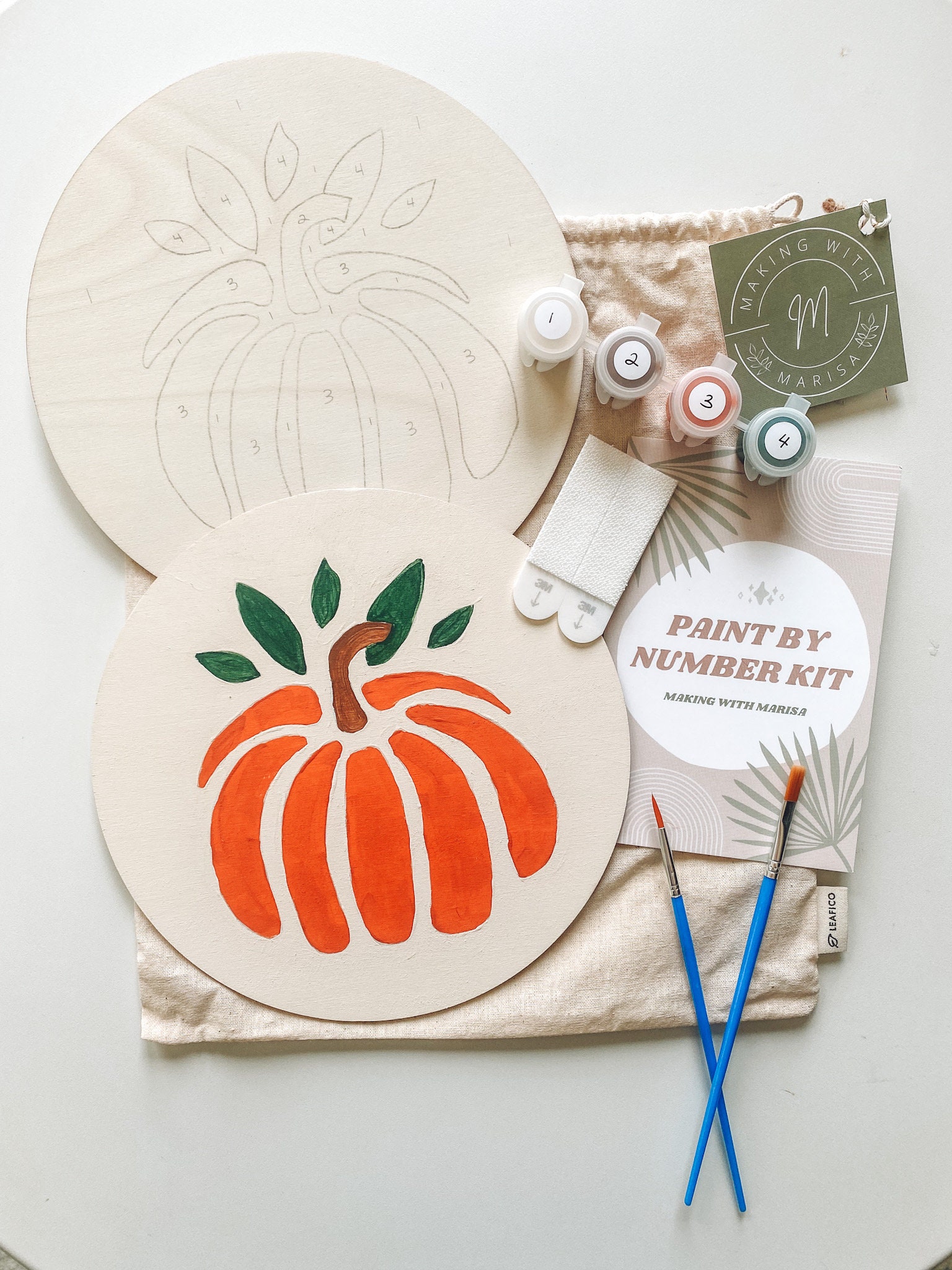 PUMPKIN Cozy Fall Paint by Number Kit for Adults DIY