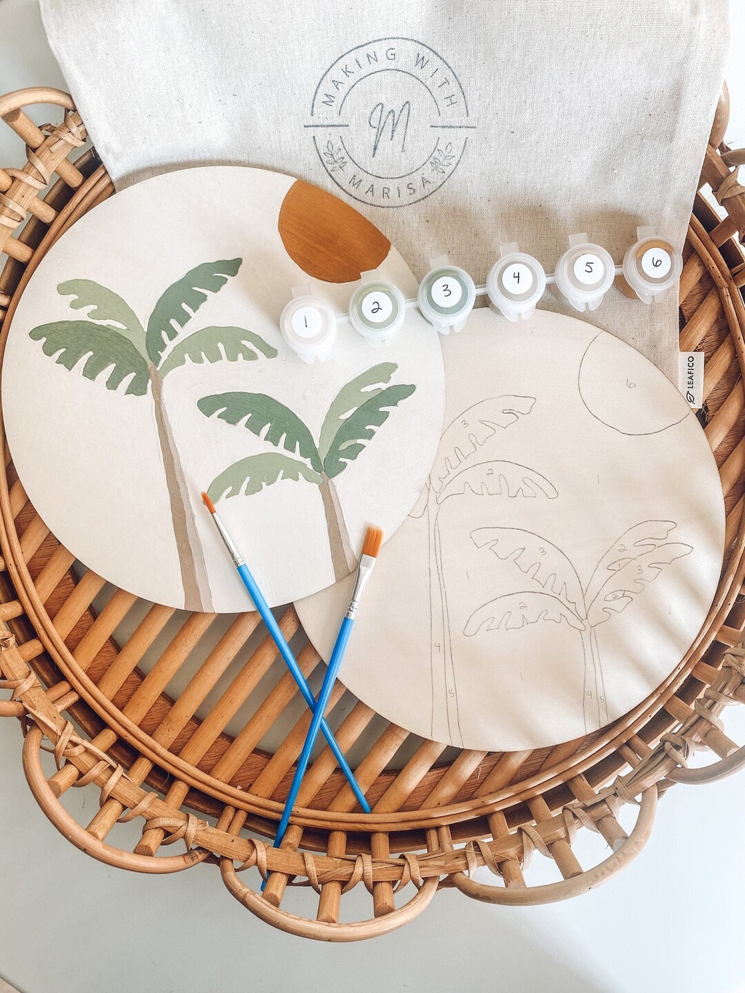 PALM TREES Tropical Paint by Number Kit for Adults Beginner Etsy