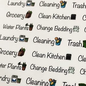 Household Chores Journal Sticker (Bullet Journal Stickers, Planner Stickers, Scrapbook Stickers, Waterproof Sticker, Kiss Cut Sticker)