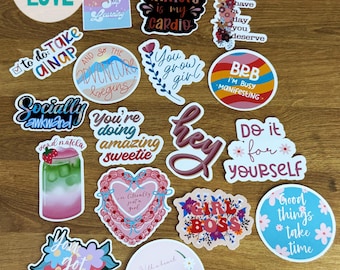 Motivational Stickers,Inspirational Sticker,Quote,Positive Affirmation,Self love,Daily reminder,Mental Health Sticker - Waterproof Sticker