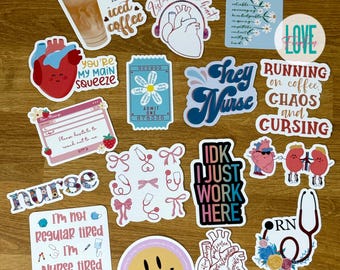 Stickers médicaux imperméables - Sticker humoristique infirmière, Sticker infirmière autorisée, Vie d'infirmière, Sticker drôle, Sticker de travail, Stickers infirmière et médical