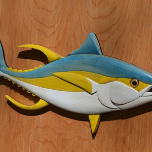 Yellowfin Tuna intarsia art