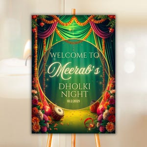 Mehndi Signs Green Mehendi Sign For Mehndi Party Sign Mehndi Ki Raat Board Marigold Mendhi Wedding Sign Floral Welcome Sign Dholki Sign