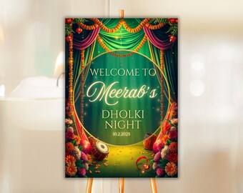 Mehndi Signs Green Mehendi Sign For Mehndi Party Sign Mehndi Ki Raat Board Marigold Mendhi Wedding Sign Floral Welcome Sign Dholki Sign