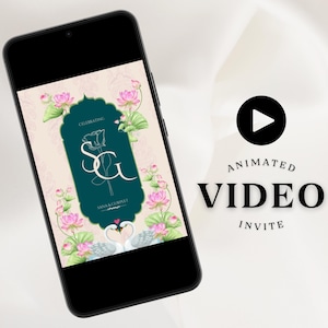Convite de casamento indiano Convite hindu Convite de casamento indiano digital Convite de casamento tâmil Casamento hindu Gujrati Casamento Punjabi