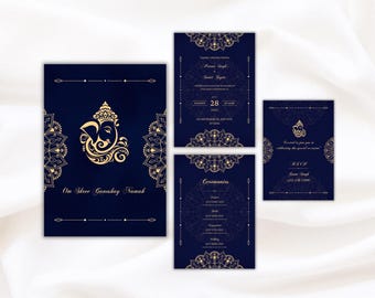 Printable Indian Wedding Card Hindu Wedding Invitation Hindu Wedding Invite Indian Wedding Invitation Reception Card Shaadi Invitation